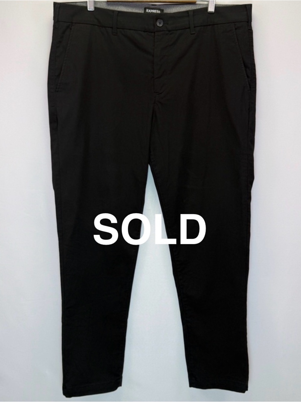 Express Men's Classic Black Dress Chino Pants Size 38x32